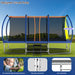 10X16FT Outdoor Square Trampolines for Kids Adults Long Rectangular Tumbling Trampoline - DTYStore