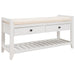 Shoe Rack with Cushioned Seat and Drawers, Multipurpose Entryway Storage Bench