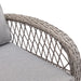 3 Pieces Outdoor Swivel Rocker Patio Chairs, 360 Degree Rocking Patio Conversation Set with Thickened Cushions and Glass Coffee Table for Backyard, Grey - DTYStore
