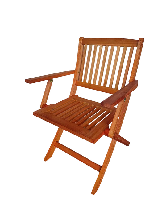 Foldable Patio Dining Set, 4 Folding Chairs, Indoor and outdoor universal, Teak - DTYStore