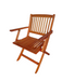 Foldable Patio Dining Set, 4 Folding Chairs, Indoor and outdoor universal, Teak - DTYStore