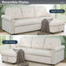 83" Modern Convertible Sleeper Sofa Bed with Storage Chaise,Beige