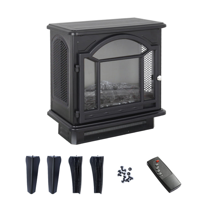 18 Inch 3D Flame Electric Infrared Quartz Fireplace Stove with Remote Control