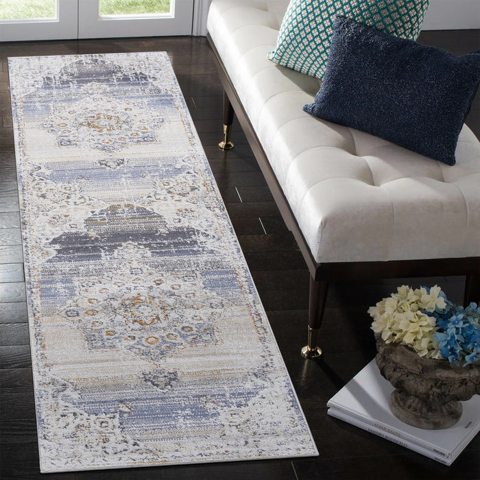 DTY Signature Collection 2X8 Cream/Gold /Medallion Non-Shedding Living Room Bedroom Dining Home Office Stylish and Stain Resistant Area Rug - DTYStore