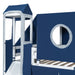 Twin Size Loft Bed with Tent and Tower - Blue - DTYStore