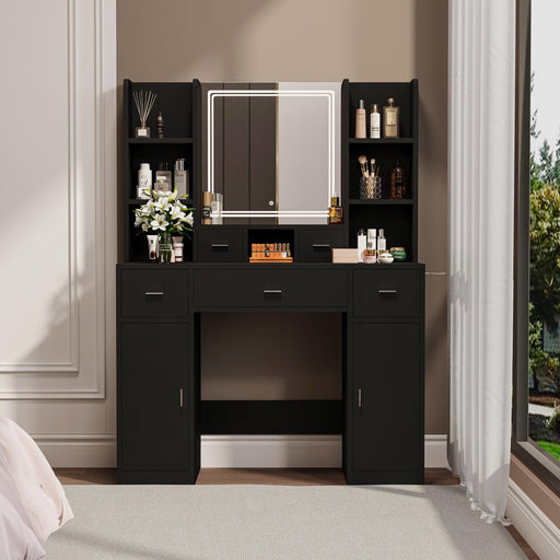 Newly Designed Smart Mirror Dressing Table with drawers and storage cabinet, dressing table with dressing pad for bedroom, dressing room - DTYStore