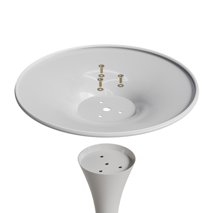 31.4 "round dining table, medieval white marble patterned tulip dining table, 2-3 person metal base dining table, easy to assemble casual coffee table, office desk - DTYStore