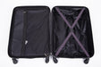 3 Piece Luggage Sets ABS Lightweight Suitcase with Two Hooks, Spinner Wheels, TSA Lock