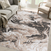 DTY Signature Collection 6X9 L.Brown /Abstract Non-Shedding Living Room Bedroom Dining Home Office Stylish and Stain Resistant Area Rug - DTYStore