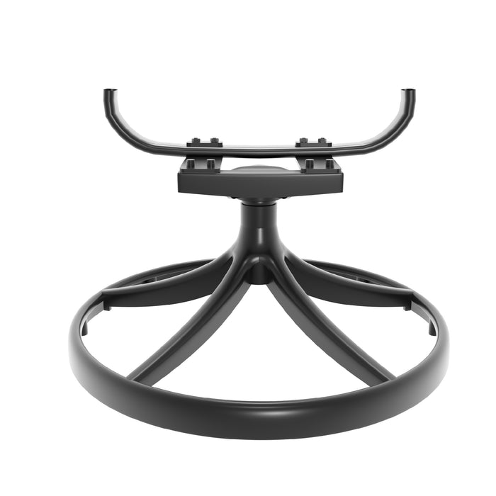 7-Piece All-Weather Cast Aluminum Dining Set, Include 2 Swivel Chairs,4 Dining Chairs and Rectangular Table With Black Frame - DTYStore