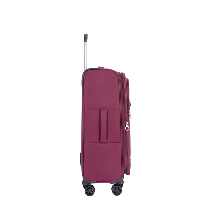 3-Piece Set Softshell Suitcase Spinner Wheels Terylene Polyester Luggage Sets Carry On