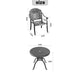 (Cushions In Random Colors)5-Piece Set Of Cast Aluminum Patio Furniture With Cushions - DTYStore