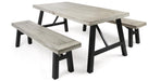 BETTINA DINING SET-GRAY (3 PCS) - DTYStore
