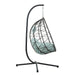 Egg Chair with Stand Indoor Outdoor Swing Chair Patio Wicker Hanging Egg Chair Hanging Basket Chair with Stand for Bedroom Living Room Balcony - DTYStore