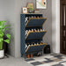 3 Metal Door Shoe Rack, Freestanding Modern Shoe Storage Cabinet, Metal rattan, for Entryway