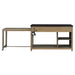 Extendable Kitchen Island with Storage, Multi-Functional Kitchen Cart with Built-In Power Outlets, Retro Kitchen Island on Wheels with Drawers and Open Shelves for Kitchen (Espresso+Natural) - DTYStore