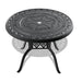 5-Piece All-Weather Cast Aluminum Dining Set, Include 4 Swivel Chairs and 39.37' Round Table With Black Frame - DTYStore