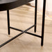 2-Tier Black Side Table with Storage Sofa Table for Living Room Metal Frame & Wooden Desk End Table