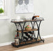 Industrial Bar Cart Kitchen Bar&Serving Cart for Home with Wheels 3 -Tier Storage Shelves