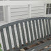 Outsunny 46' Outdoor Garden Bench, Metal Bench, Wood Look Slatted Frame Furniture for Patio, Park, Porch, Lawn, Yard, Deck, Gray - DTYStore