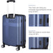 3 Piece Lightweight Luggage Set with TSA Lock, Durable Spinner Wheels and Hooks, Cross Striped