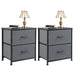 Drawers Dresser Chest of Drawers,Metal Frame and Wood Top,gray,two packs