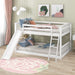 Full over Full Bunk Bed with Convertible Slide and Ladder, White(Old SKU: GX000708AAK) - DTYStore