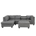 104.5" Reversible Sectional Sofa Space Saving with Storage Ottoman Rivet Ornament L-shape Couch for Small or Large Space Dorm Apartment