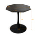 31.50"Modern Octagonal Coffee Table with Printed Black Marble Table Top,Metal Base, for Dining Room, Kitchen, Living Room