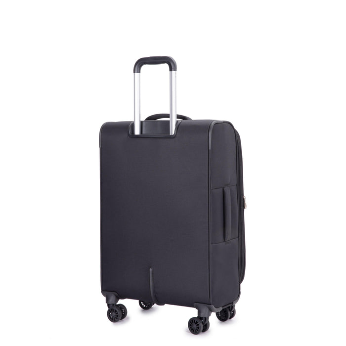 3-Piece Set Softshell Suitcase Spinner Wheels Terylene Polyester Luggage Sets Carry On