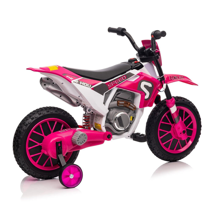 12V Kids Ride on Toy Motorcycle, Electric Motor Toy Bike with Training Wheels for Kids 3 - 6