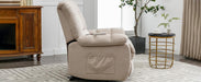 Massage Recliner Chair Electric Power Lift Recliner Chairs with Heat, Vibration, Side Pocket for Living Room Bedroom, Beige