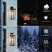 Set of 2 Modern Outdoor Wall Lanterns with Black Metal Frame and Clear Glass, Weatherproof Wall Sconces for Porch, Garage, or Entryway Lighting, E26 Bulb Compatible - DTYStore