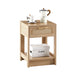 15.75" Rattan End table with drawer, Modern nightstand, side table for living room, bedroom,natural - DTYStore