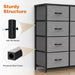 Dresser for Bedroom with 8 Drawers Tall Dresser & Chest of Drawers Fabric Dresser with Wood Top and Sturdy Steel Frame - DTYStore