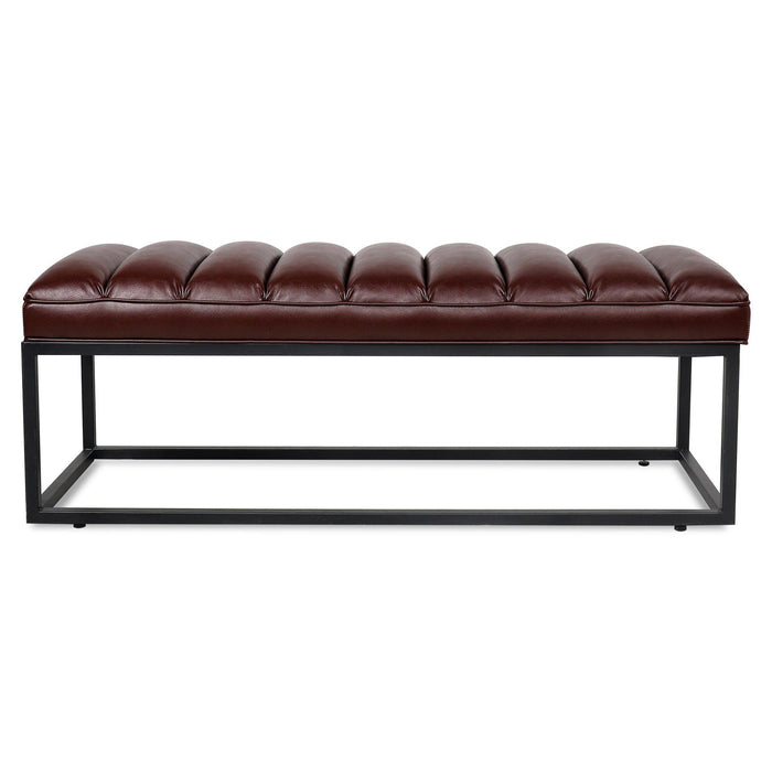 Metal Base Upholstered Bench for Bedroom for Entryway