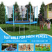 10 FT TRAMPOLINE OUTSIDE SAFETY NET WITH BASKETBALL HOOP - DTYStore