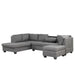 104.5" Reversible Sectional Sofa Space Saving with Storage Ottoman Rivet Ornament L-shape Couch for Small or Large Space Dorm Apartment