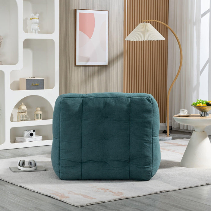 Fluffy bean bag chair, comfortable bean bag for adults and children, super soft lazy sofa chair with memory foam and ottoman, indoor modern focus bean bag chair for living room, bedroom, apartment - DTYStore