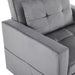 Convertible Sleeper Sofa Chair Bed with Pillow & Pocket, 3-in-1 Sofa Bed Sleeper Chair in Modern Velvet Fabric for Living Room, Bedroom, Study, Apartment, Gray - DTYStore