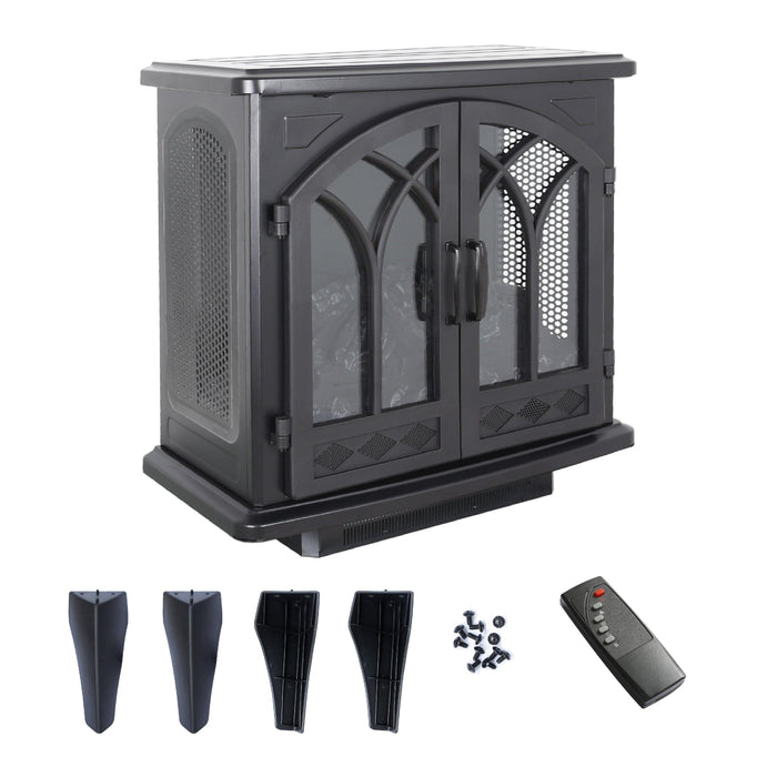 24 inch 3D Flame Electric Infrared Quartz Fireplace Stove with remote control - DTYStore