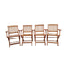 Foldable Patio Dining Set, 4 Folding Chairs, Indoor and outdoor universal, Teak - DTYStore