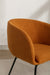 039-Set of 1 Boucle Fabric Dining Chair With Black Metal Legs,Ginger - DTYStore