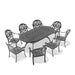 (Cushions In Random Colors)9-Piece Set Of Cast Aluminum Patio Furniture With Cushions - DTYStore