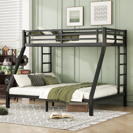 Metal Twin XL over Queen Bunk Bed for Teens and Adults,Space-Saving/Noise Reduced/No Box Spring Needed, Old SKU W1307S00045 - DTYStore
