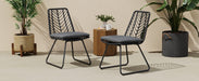 DEJA CHAIR,2PCS with 2 Cushions,Gray - DTYStore