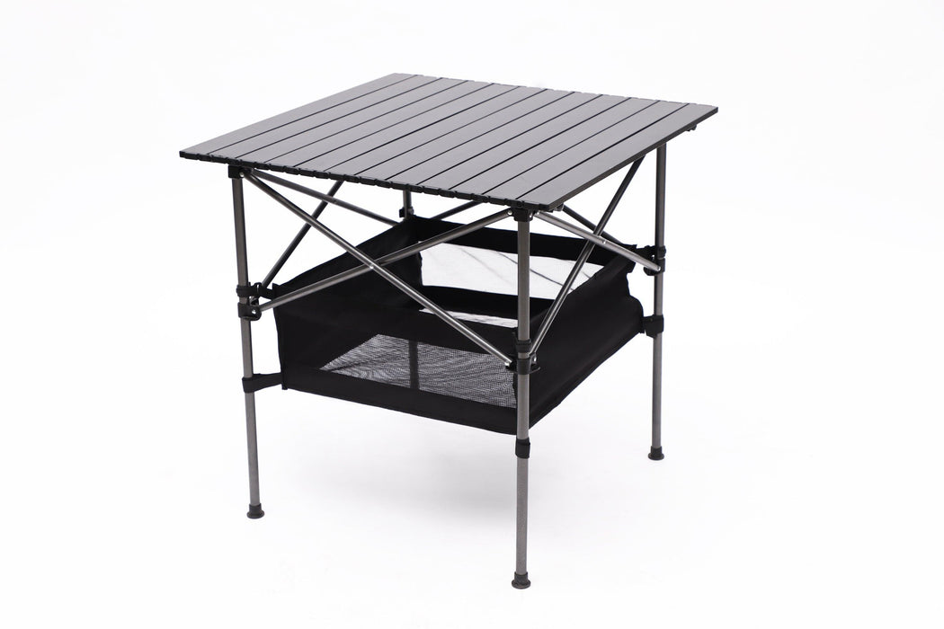 Set of 3, Folding Outdoor Table and Chairs Set for Indoor, Outdoor Camping, Picnics, Beach,Backyard, BBQ, Party, Patio, Black/Gray - DTYStore