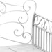 Outsunny 43' Garden Bench, Outdoor Patio Bench with Armrests, Metal Porch Bench for Backyard, Poolside, Lawn, Cream White - DTYStore