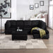 104.5" Reversible Sectional Sofa Space Saving with Storage Ottoman Rivet Ornament L-shape Couch for Small or Large Space Dorm Apartment