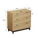 30.31"3-Drawers Storage Cabinet Rope Woven Drawer,for Bedroom,Living Room,Dining Room,Hallways,Oak